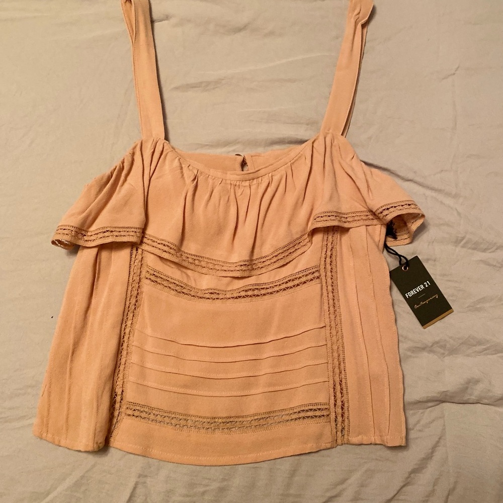 Small woven nude top